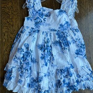 Laura Ashley Blue and White Floral Dress